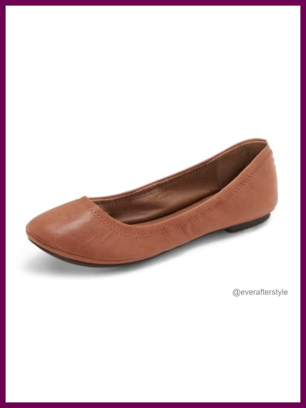 Lucky Brand Emmie Ballet Flats Memory Foam Leather Women's Slip-On